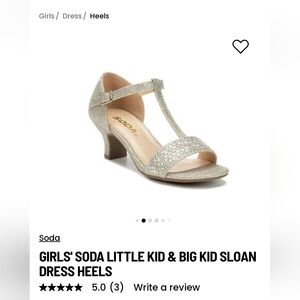 Kid Girls' Soda Sloan Dress Heels in Gold Size 3.5